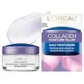 L’Oréal Paris Day and Night Moisturizer Cream, Collagen Moisture Filler Skincare, Hydrating Cream for Face, Neck and Chest to Smooth Skin and Reduce Look of Wrinkles, 50 ml