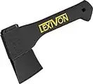 LEXIVON Chopping Axe 9" Camping Outdoor Hatchet for Chopping branches, small wood logs, kindling & gardening, Ergonomic TPR Grip, Lightweight Fiber-Glass Composite Handle, Protective cover Included