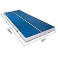 ERfairdeal 20x6ft Inflatable Air Gymnastics Tumbling Mat ， Gymnastics Tumbling Mat Inflatable Tumble Track with Electric Air Pump for Home Use/Tumble/Gym/Training/Cheerleading…