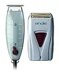 Andis 17195 Finishing Combo T-Outliner Trimmer & Pro Foil Lithium Titanium Shaver - Professional Hair Clippers and Trimmer Kit for Men