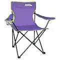 just be... Folding Camping Chair for Adults and for Kids Lightweight Foldable Chair Suitable for Outdoors. Chairs for the Beach, Lawn, Camp, Fishing Trip and Garden- Purple with Green Trim