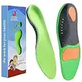 Ailaka Kids Orthotic Arch Support Shoe Insoles, Plantar Fasciitis Cushioning Athletic Inserts for Flatfoot Pain Relief Running Walking