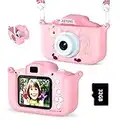 ASTGMI Macchina Fotografica Bambini, 12MP Mini Ricaricabile Fotocamera Digitale Bambina Videocamera Regalo per Ragazze Ragazzi 3-10 Anni, con Scheda 32 GB, Regali Giocattolo di Natale & Compleanno