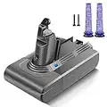 morpilot 21.6V 4600mAh Batterie de Remplacement pour Dyson V6 Toute Séries DC62 DC58 DC59 DC61 DC72 DC74 SV03 SV06 SV09 avec 2 Filtres Lavables