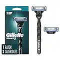 Mach3 Razor for Men, 1 Razor Handle + 2 Blade Refills