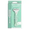 Gillette Venus Smooth Sensitive Rasierer Damen, Damenrasierer + 4 Rasierklingen mit 3-fach Klinge, mit Aloe Vera, Geschenk für Frauen