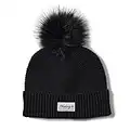 Hurley W Candace Pom Beanie, Gorro Para Clima Frío Mujer, Negro (Black), Talla Única