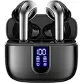 TAGRY Bluetooth Headphones 60H Playback True Wireless Earbuds LED Power Display Earphones with Wireless Charging Case IPX5 Waterproof in-Ear Earbuds with Mic for TV Smart Phone Laptop Sports