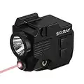 SIXRAY Pistol Light Red Laser Sight Gun Light 420 Lumens LED Picatinny Weaver Rail with Magnetic Charging Quick Release Strobe Function Laser Light Combo for Airsoft Handguns Pistol Rifle