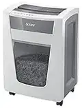 Leitz IQ Office Pro P6+ Super Micro Cut Paper Shredder, Shreds 5 Sheets, 30 Litre Bin, White, 80101000