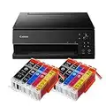 IC-Office Canon Pixma TS6350a Farbtintenstrahl-Multifunktionsgerät TS-6350a All-in-One 3-in-1 (Drucker, Scanner, Kopierer, USB, WLAN, Apple AirPrint) Schwarz + 10er Set XXL Tintenpatronen