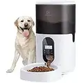 Petoday Automatic Cat Feeder, 6L Timed Cat Feeder with Desiccant Bag, Automatic Pet Feeder with Programmable, Dry Food Dispenser for Dogs & Cats, Automatic Feeder with10S Voice Recorder, Portion Control 1-4 Meals per Day