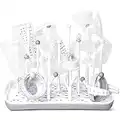 Baby Bottle Drying Rack with Tray, Termichy High Capacity Bottle Dryer Holder for Bottles, Teats, Cups, Pump Parts and Accessories, Gray