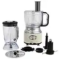 Russell Hobbs 25182 Retro Food Processor, Dishwasher Safe 1.7 L Bowl/1.5 L Jug, Retro Dial Display, With Slicing, Creaming, Dough Attachments, 2 Speed Settings And Pulse, Vintage Design, 850 W, Cream