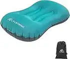 flintronic 1PC Almohada de Playa Hinchable, Almohada Camping Inflable, Almohada de Playa Inflable Ultraligera TPU, Almohada de Viaje Impermeable y Comprimible para Playa,Senderismo,Viajes, Avión-Azul