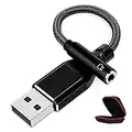 Scheda Audio USB Esterna,ACAGET Adattatore Audio da USB a jack da 3,5mm,Plug And Play,Adattatore Per Cuffie da 3,5mm Femmina a USB Maschio con DAC Chip per Cuffie/PS4/PC/Mac/Laptop/Desktop/Chromebook