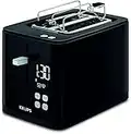 Krups KH641810 Smart'n Light Toaster | Zwei-Scheiben-Toaster | Digitaldisplay | 7 Bräunungsstufen | herausnehmbare Krümelschublade | Countdown | Anhebevorrichtung | Schwarz