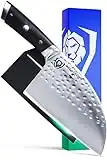 DALSTRONG Serbian Chef Knife - 7.5" - Meat Cleaver - Gladiator Series Elite - German HC Steel - Hammered Blade Finish - G10 Handle - w/Sheath - NSF Certified