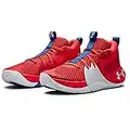 Under Armour Men's Embiid 1 Basketball Shoe (Versa Red/Halo Grey, Numeric_8_Point_5)