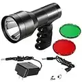 GearOZ Hunting Spotlight Flashlight, Rechargeable Spot Light Handheld Hunting Light 1000LM LED, with Red Green Filter, for Hunting Coyotes Predators Coons Varmints Hogs, Camping