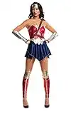 Rubie's Official DC Comics Warner Bros Dawn of Justice Wonder Woman Fancy Dress Costume, Red/Blue- Small