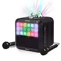 Portable Karaoke Machine - Singsation Star Burst - System Comes w/ 2 Mics, Room-Filling Light Show, Retro Light Panel & Wo.