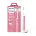 PHILIPS Sonicare 4100 Power Toothbrush, Rechargeable Electric Toothbrush with Pressure Sensor, Deep Pink HX3681/26