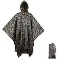 BALIGO 3-in-1 Poncho Impermeabile Multiuso, Leggero & Asciugatura Rapida, Antipioggia, Stuoia Campeggio, Uomo & Donna, Mimetico all'aperto