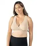 Kindred Bravely French Terry Racerback Nursing Sleep Bra for Maternity/Breastfeeding (Large, Beige)