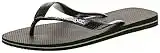 Havaianas Brasil Logo, Chanclas Unisex Adulto, Black/Black, 41/42 EU