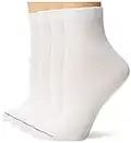 Dr. Scholl's Women's 4 Pack Diabetic and Circulatory Non Binding Ankle Socks, White, Shoe Size: 8-12