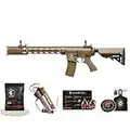 Lancer Tactical Gen 2 Airsoft M4 SPR Interceptor AEG Polymer - Electric Full/Semi-Auto, 1000 Rounds Bag of 0.20g BBS, Battery& Charger Included, Color TAN Polymer