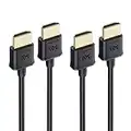 Cable Matters Câble HDMI Ultra-Mince (câble HDMI Ultra-Fin) 4K avec Ethernet,1,8 m (Lot de 2 unités)