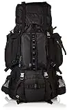 Amazon Basics Internal Frame Hiking Camping Rucksack Backpack with Rainfly - 15 x 6.5 x 30 Inches, 55 Liters, Black