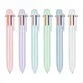 AKlamater 6 Pack 6-in-1 Retractable Ballpoint Pens, Multi Coloured Pens All in One, Pens Multipack Coloured with 0.5mm for School Office Supplies Students Children