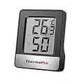 ThermoPro TP49 Petit Hygromètre Numérique Thermomètre Intérieur Thermomètre D'ambiance Moniteur de Température et Humidimètre pour Le Confort du Bureau à Domicile Thermomètre de Reptile