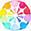 Colorful Balloons 100 PCS, Assorted Color 12 Inches Rainbow Latex Balloons with Bonus Confetti, 10 Bright Colors Party Balloons for Birthday, Wedding, Baby Shower, Anniversary Arch Garland Decoration