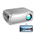 Mini Projector, iTJQ WiFi Projector 1080P Supported, Portable Projector for Outdoor Movies, Phone Projector Compatible with iOS/Android, Laptop, PS4, TV Stick, HDMI/USB