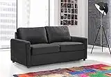 Container Furniture Direct Rosina Sleeper Sofa With High Density Innerspring Mattress, 70", Black