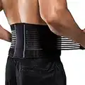 BraceUP Back Brace for Men and Women - Breathable Waist Lumbar Lower Back Support Belt for Sciatica, Herniated Disc, Scoliosis Back Pain Relief, Heavy lifting, with Dual Adjustable Straps (L/XL)