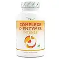 Complexe enzymatique - 120 gélules gastro-résistantes - 18 ingrédients actifs - Enzymes digestives Avec bromélaïne, papaïne, amylase, lipase, protéase, rutine