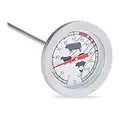 Relaxdays Thermomètre à viande pour le four analogique, thermomètre à sonde en inox 20 cm