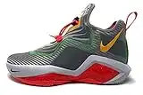 Nike Mens Lebron Soldier XIV 14 Basketball Shoes (Light Smoke Grey-Orange Pulse, Numeric_10)