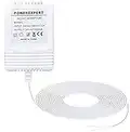 LIANSUM Adaptateur fil C 24 V 500 mA thermostat et transformateur sonnette, compatible avec Ring Doorbell, N est, Ecobee, Sensi, Honeywell, Sensi Smart WiFi Thermostat, Nes t Hell o, 8 m Blanc