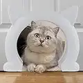 Large Cat Door Interior Door, Indoor Cat Door, Pet Doors for Cats, Kitties and Small Dogs (XL, White)