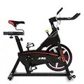 JLL IC300 PRO Indoor Cycling Exercise Bike, Direct Belt Driven 20kg Flywheel, Magnetic Resistance, 3-Piece Crank, 6 Readout Monitor, Heart Rate Sensors, Adjustable Seat, 12 Months Home Warranty