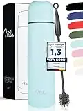 Milu Thermos Caffè Borraccia Termica - 1L, 750ml, 500ml - Termos Bottiglia Acqua per Vuoto in Acciaio Inox per Mantenere Caldo/Freddo (Azzurro, 750 ml)