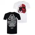 Star Wars Herren Millenium Pack E T-Shirt, Multi, M (2er