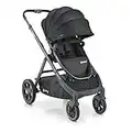 Joovy Qool Kinderwagen, Reisesystem-Kinderwagen, Premium-MultifunktionsKombikinderwagen, wächst von Einzel- über Doppel- bis hin zu Dreifach-Kinderwagen mit zusätzlichem Zubehör, schwarz Melange