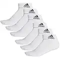 adidas Ankle/Quarter Socken Unisex Kurzsocke Knöchelsocke 6 Paar, Farbe:White, Socken & Strümpfe:40-42